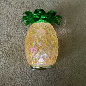 Bath and body works pineapple single wick candle water globe